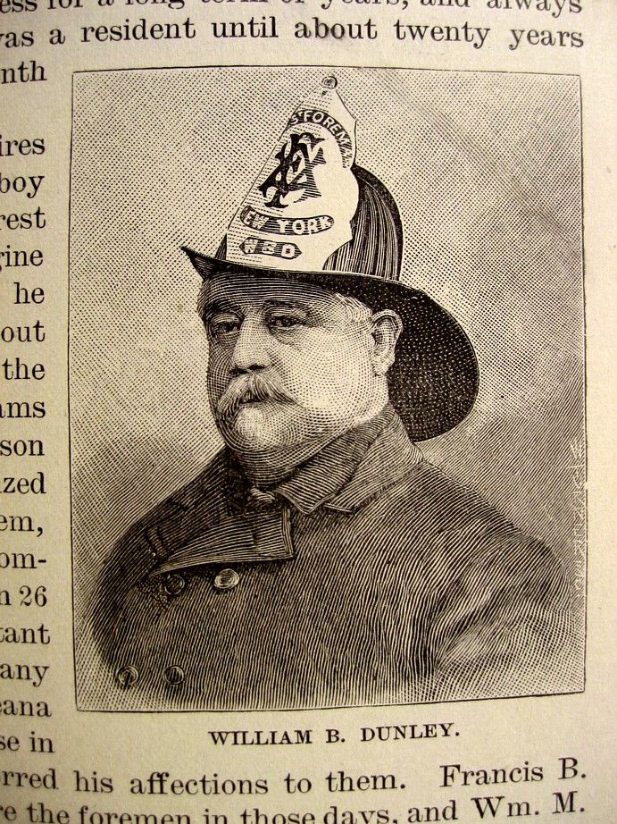 1887 Antique NEW YORK CITY FIRE DEPARTMENT NYFD HISTORY Firefighting